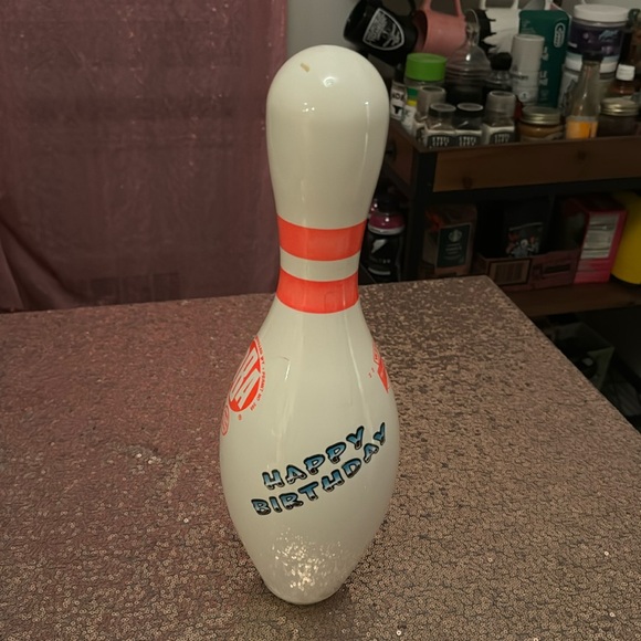 Authentic WIBC ABC DBA Happy Birthday Bowling Pin Gift - Picture 1 of 7